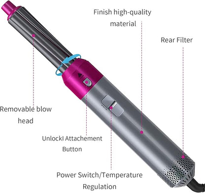 Souq al Masaar™ Hot Hair Brush 5 in 1 – فرشاة الشعر الساخنة 5 في 1