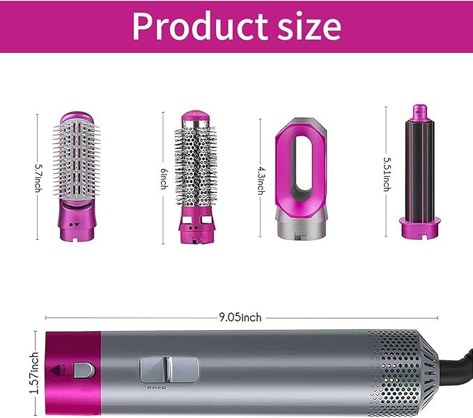 Souq al Masaar™ Hot Hair Brush 5 in 1 – فرشاة الشعر الساخنة 5 في 1