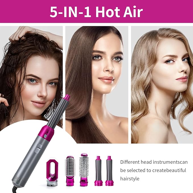 Souq al Masaar™ Hot Hair Brush 5 in 1 – فرشاة الشعر الساخنة 5 في 1