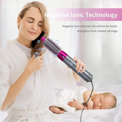 Souq al Masaar™ Hot Hair Brush 5 in 1 – فرشاة الشعر الساخنة 5 في 1